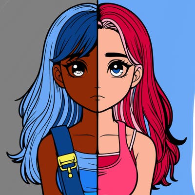 realistic girl split