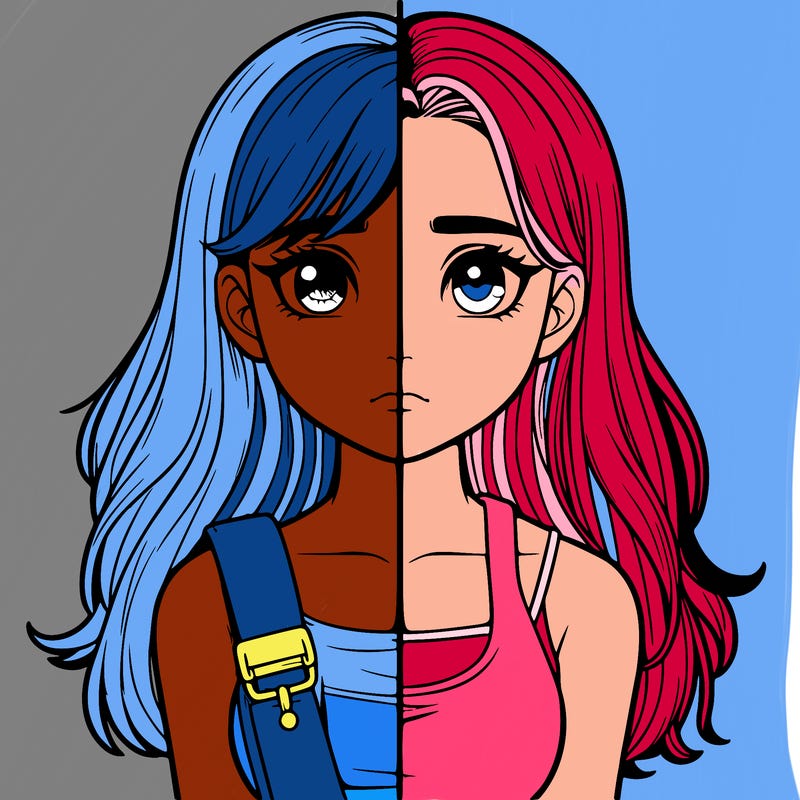 realistic girl split