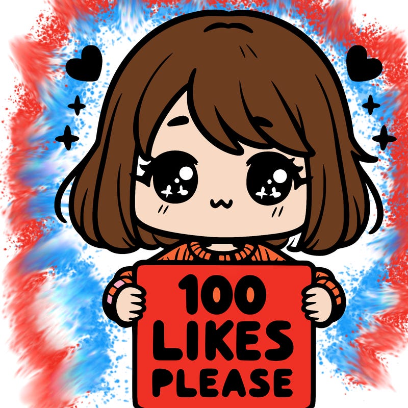 cute girl holding a sign saying 100 likes please