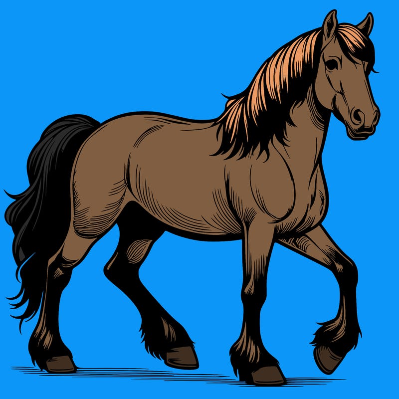 realistic horse