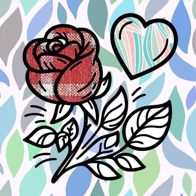 rose and heart
