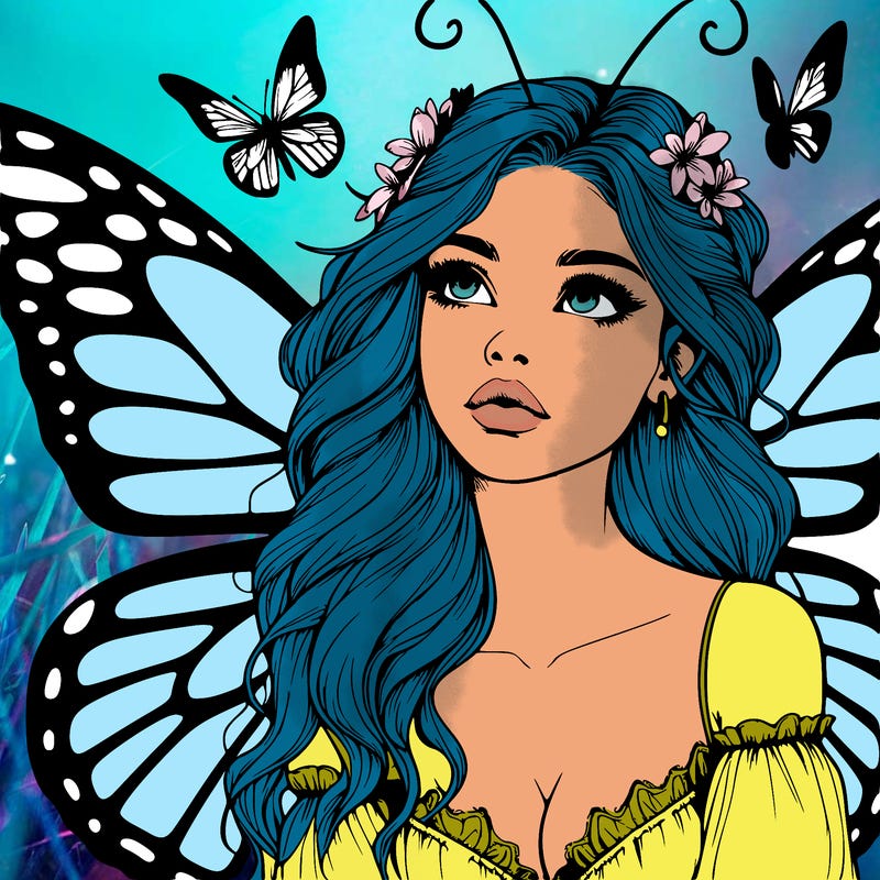 butterfly fairy realistic girl