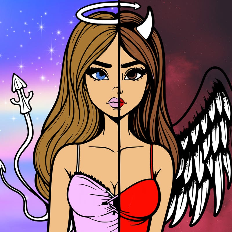 devil vs angel realistic girl