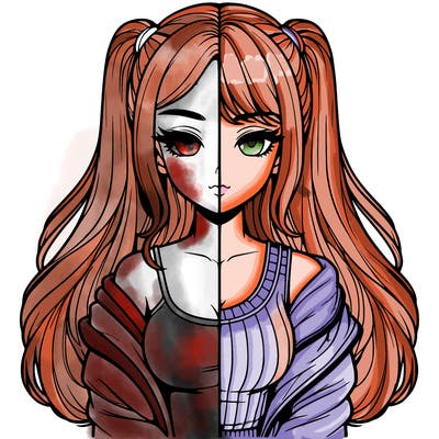 realistic girl split