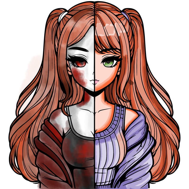 realistic girl split