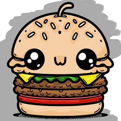 burger cute