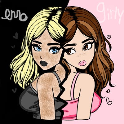 realistic girl split