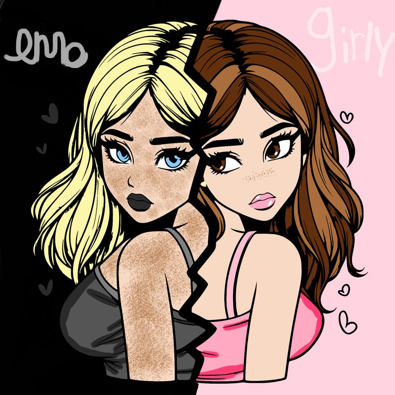 realistic girl split