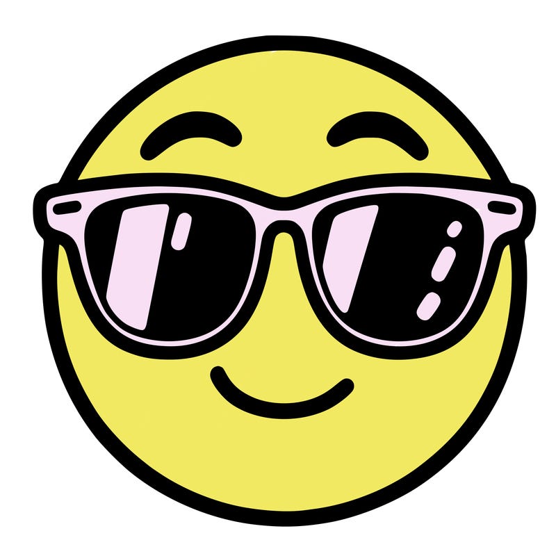 emoji with sunglasses