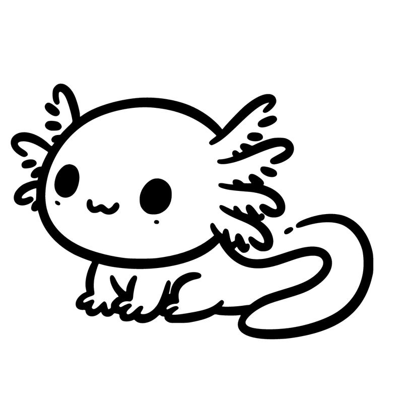 simple baby axolotl
