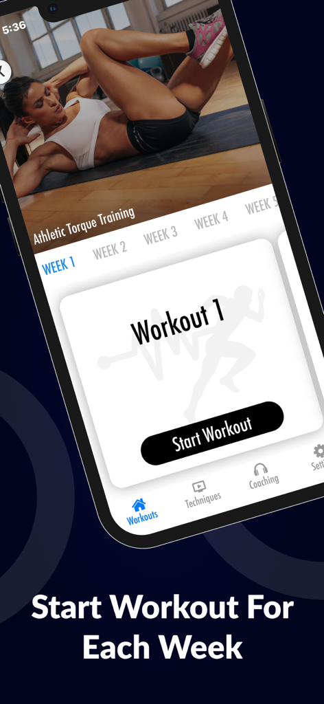 Beats Sports Athletic Training - Interface of Beats Sports app showing a weekly workout schedule for athletic torque training