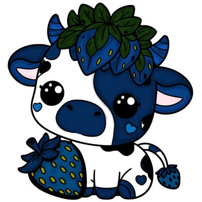 cute strawberry cow