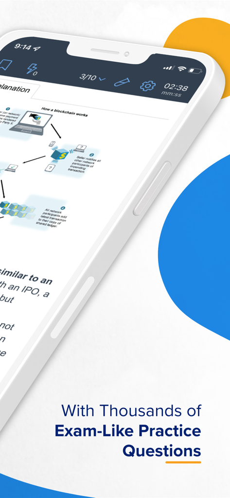 UWorld Finance - Exam Prep - UWorld Finance mobile app showing exam like practice questions with detailed diagrams