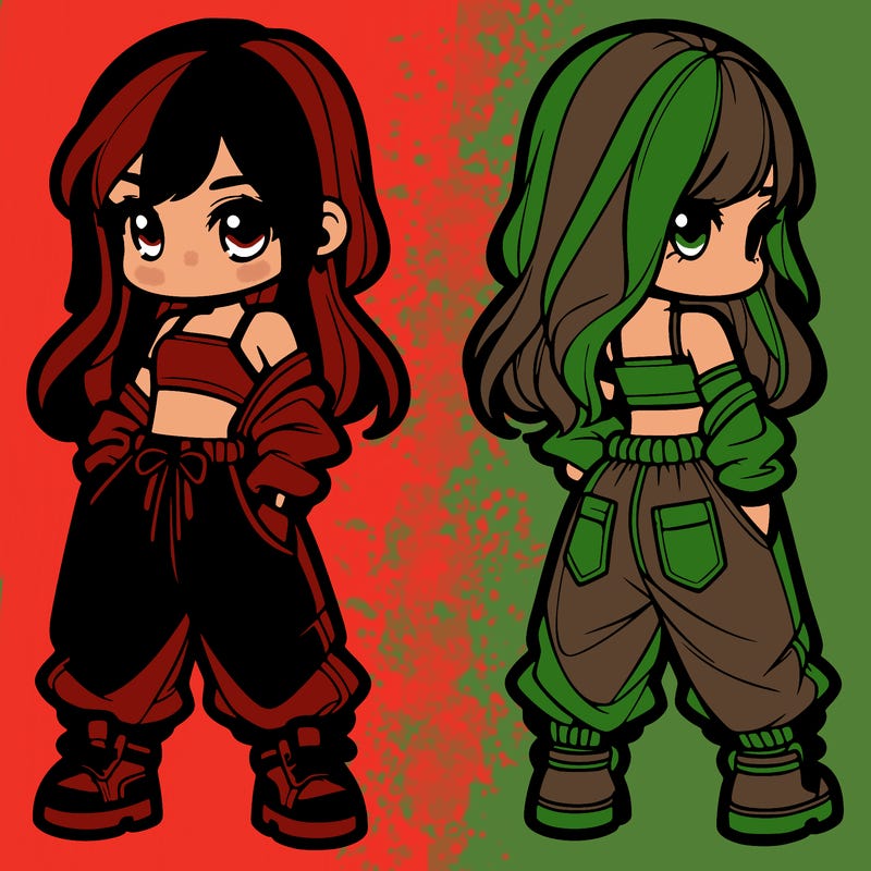 girl in crop top and baggy pants