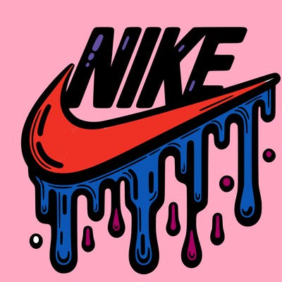dripping nike logo