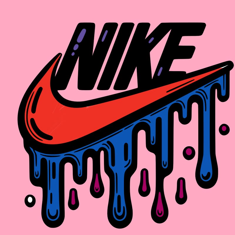 dripping nike logo