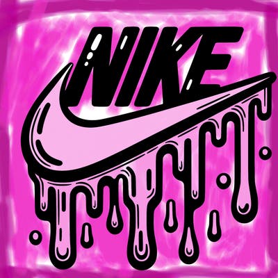 dripping nike logo