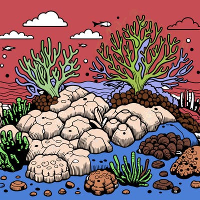 realistic coral reef