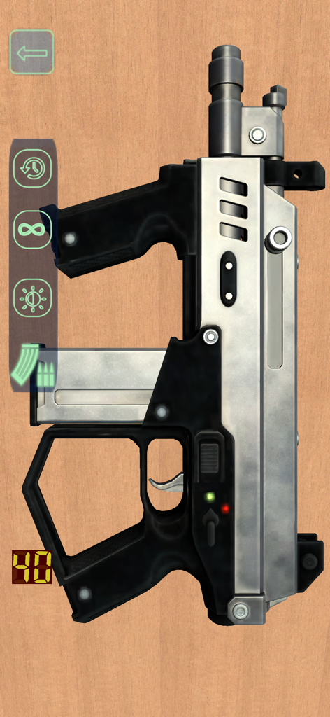 Guns HD - Tap to shoot - Subfusil en la simulación del juego Guns HD