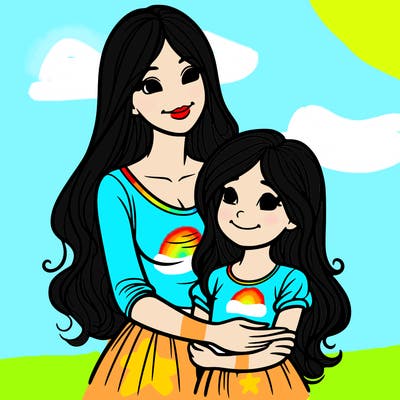 a mom and her daughter