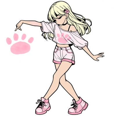 realistic girl danceing