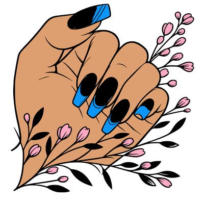 nails with french tip