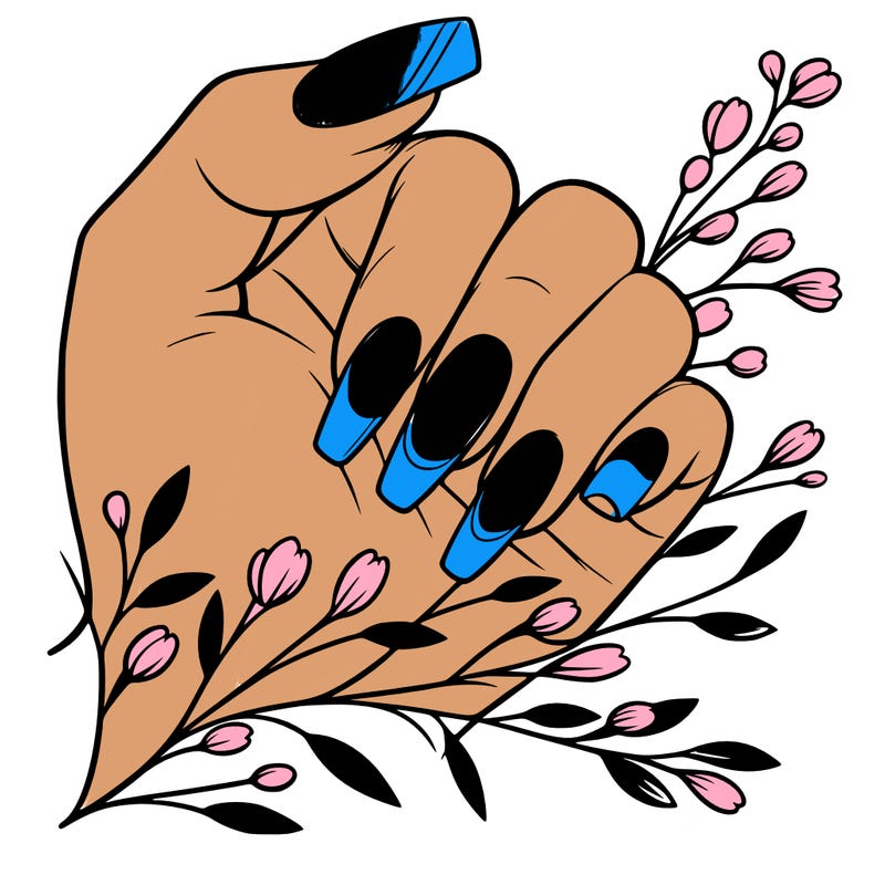 nails with french tip