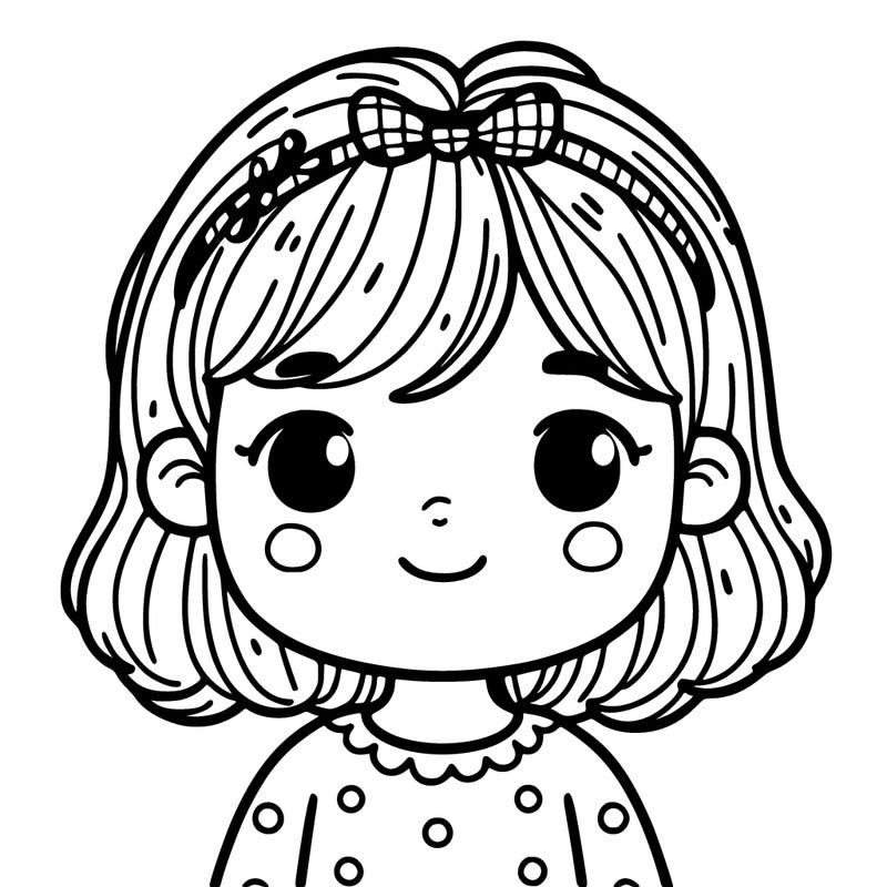 5-year-old girl with brown hair