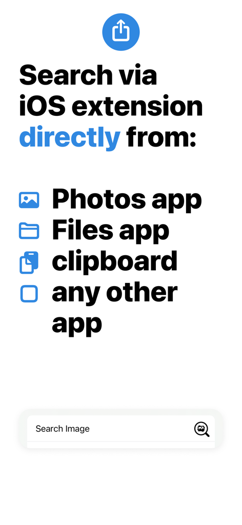 Reverse Image Search: Eye Lens - Reverse image search via iOS extension from Photos Files and clipboard.