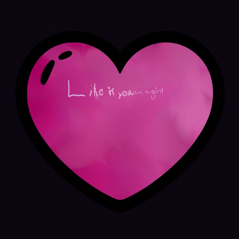 a blank heart
