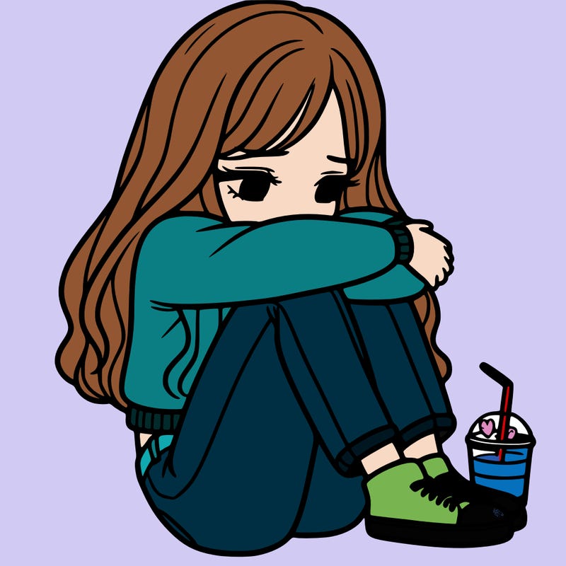 a girl  after a breakup