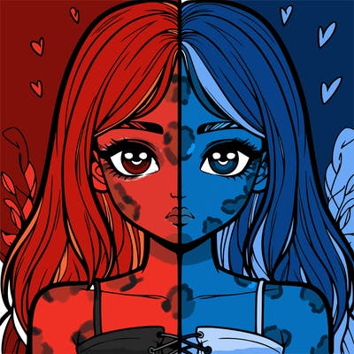 realistic girl split