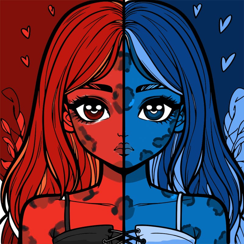 realistic girl split