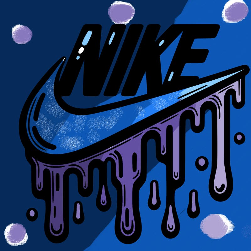 dripping nike logo