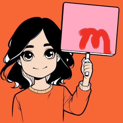 realistic girl holding up a sign