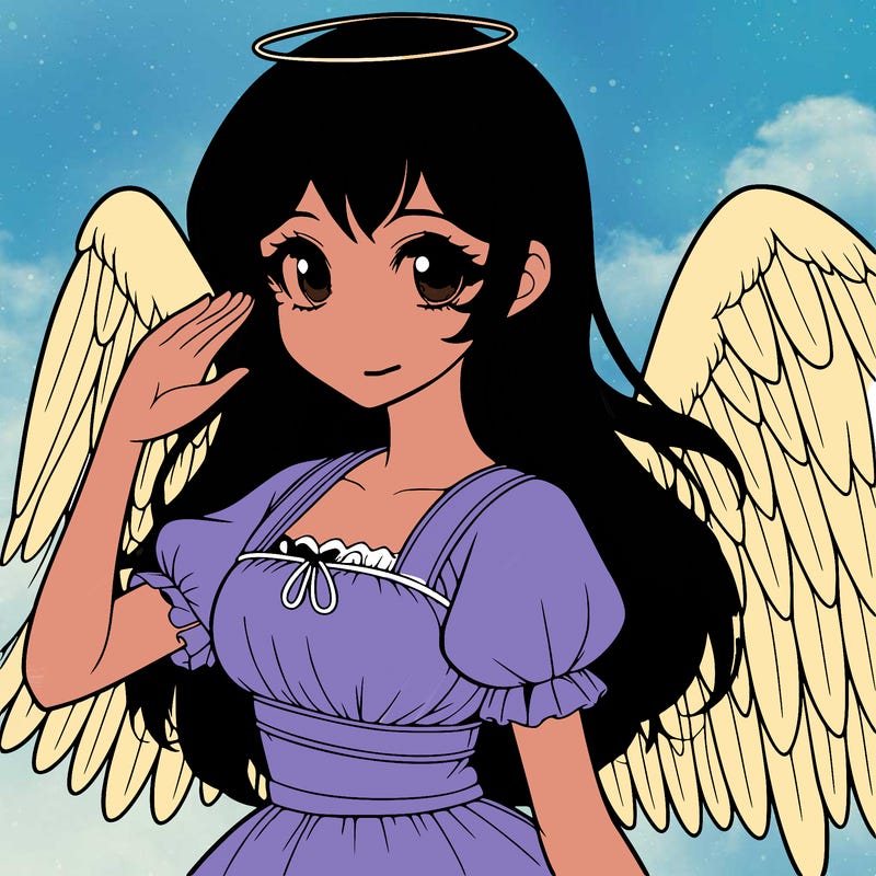 angle girl realistic