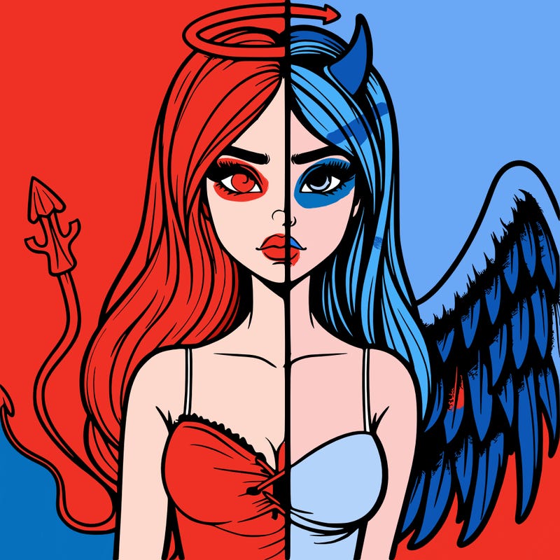 devil vs angel realistic girl