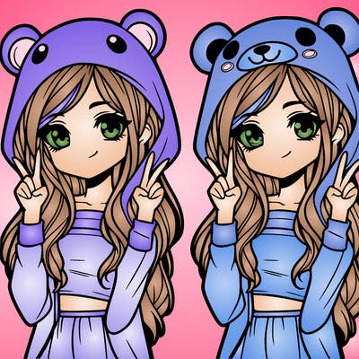 teen girl in animal costume