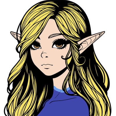 elf girl realistic dark fantasy