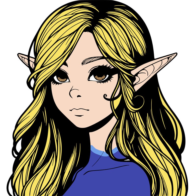 elf girl realistic dark fantasy