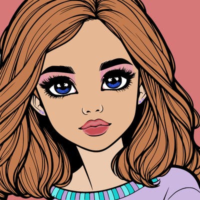 realistic girl whith cute eyes