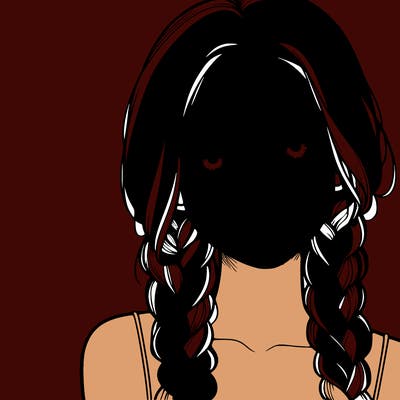 realistic girl with braids