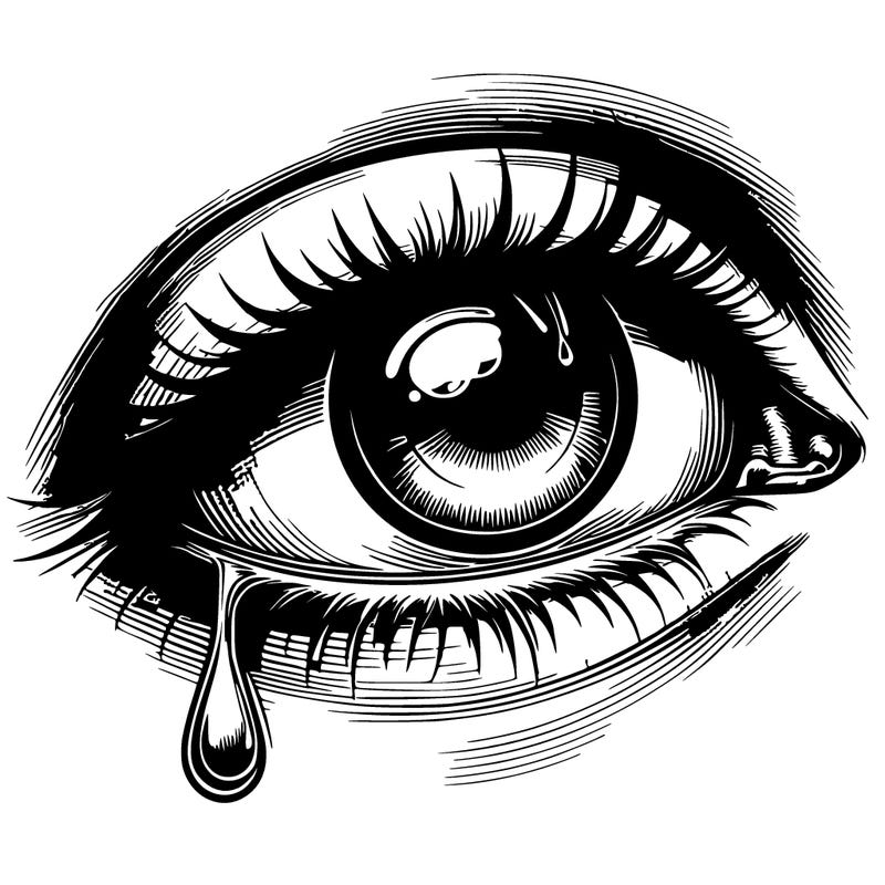 realistic eye one tear