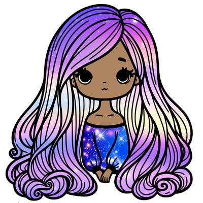 girl with very long hair