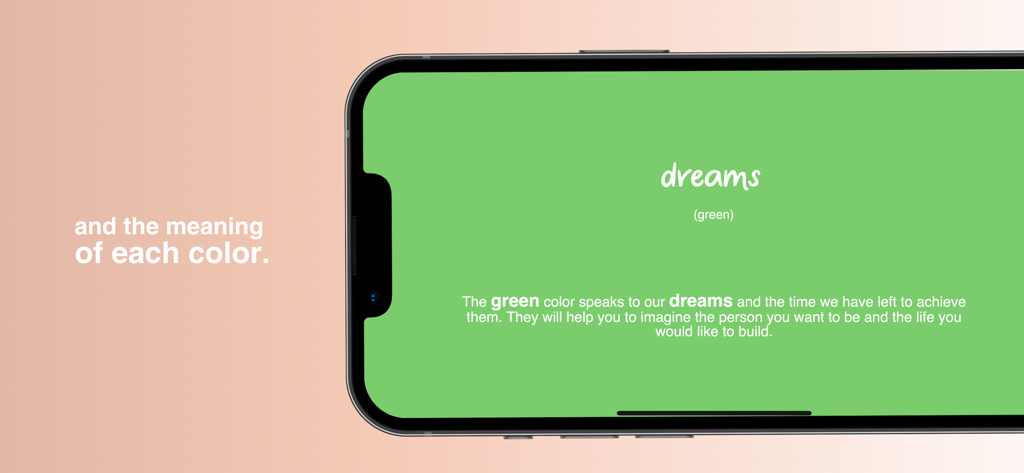 Somos - Juego de cartas - Somosアプリで、夢や願望に関する緑色のカードを表示しているスマートフォン。