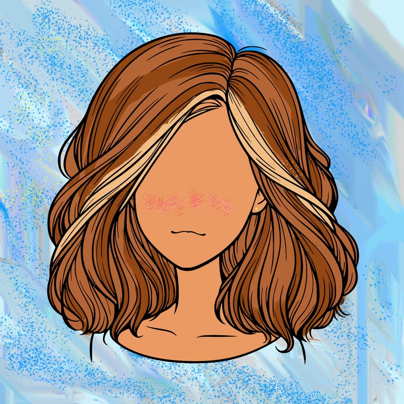 realistic girl with hair