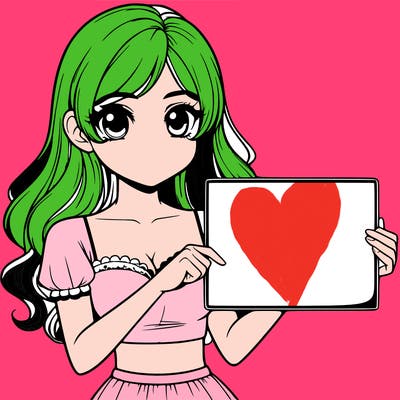 realistic pretty girl holding blank sign