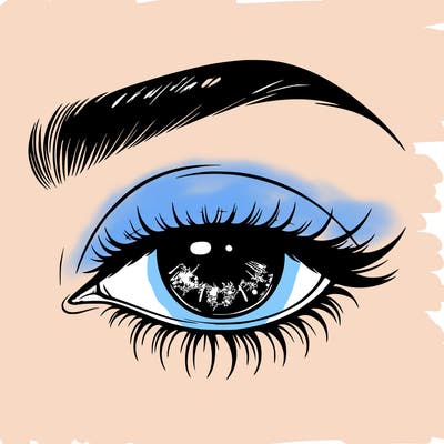 eye closed realistic