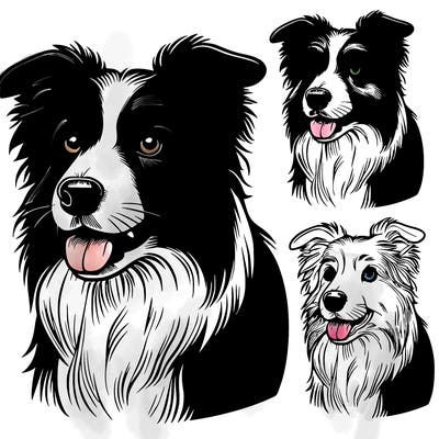 realistic border collie