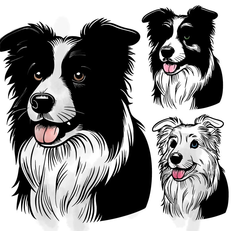 realistic border collie